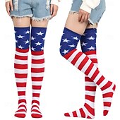  250-jähriges Jubiläum USA Handschuhe Strümpfe / Strumpfhosen USA Flagge Lässig Erwachsene Herren Damen Fünfhundertjahrfeier Maskerade Unabhängigkeitstag / 4. Juli Lässig Festival Verkleiden