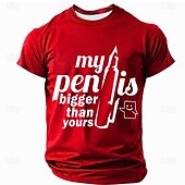 preiswerte Lustige T-Shirts für Männer-Herren Humor für Erwachsene T Shirt Kurzarm T-Shirt 3D-Druck Rundhalsausschnitt Hemd Mode Täglich Basic Straße Lässig Täglich Schwarz Rote Blau Sommer Frühling Ganzjahres Bekleidung S M L XL XXL XXXL