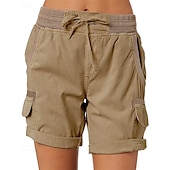 economico Pantaloni e pantaloncini-Per donna Shorts da corsa Shorts da escursionismo Estate Esterno Vestibilità regolare Asciugatura Rapida Pantaloncini Coulisse Elastico in vita Cáqui Escuro Nero Corsa Caccia Arrampicata S M L XL XXL