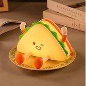 abordables 123496-1 veilleuse LED en silicone pour chambre d&#039;enfant, motif hamburger, intensité variable, série thé de l&#039;après-midi