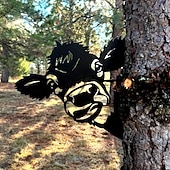 olcso Esemény- és party kellékek-csúcspont egy bú leesik nagylábú állat fémtábla művészet dísz, állat kukucskál táblák sarok fa kert kerítés parasztház kültéri lakberendezés