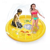 cheap Beach &amp; Outdoor Toys-68inch Outdoor Water Play Mat  Multi-Color Marine Life Design  Durable PVC Splash Pad with Sprinkler Features Non-Slip &amp; Inflatable  Ideal for Lawn and Garden Fun Water Toys