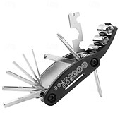お買い得  手工具-16 in 1 ポータブル自転車修理ツールキット 六角レンチ ナット タイヤ ドライバー オートバイ 自転車修理ツール