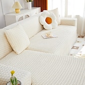 cheap Sofa Cover-Stretch Couch Cushion Cover, 1 2 3 Seater Cushion Covers for L Shaped Sofa Chaise Longue, Sectional Sofa Slipcover Furniture Protector with Elastic Bottom