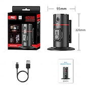 abordables accessoires de forage-Support de téléphone à suivi automatique, support de caméra de téléphone à rotation à 360 degrés, support de suivi de prise de vue intelligent avec perche à selfie à distance pour iPhone Android,