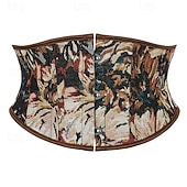 cheap Corset-Rococo Overbust Corset Masquerade Overbust Corset Cosplay Jacquard Tummy Control Push Up Jacquard Fancy Dress Women's Royal Masquerade Party Carnival of Venice Adults' Corset