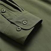 economico Camicie da lavoro da uomo-Per uomo Camicia Camicia Estiva Camicia casual Camicia con Bottoni Camicia cargo Nero Kaki Verde militare Beige Manica Lunga Semplice Colletto a Camicia Vacanza Camicia hawaiana Tasca Abbigliamento
