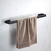 halpa Pyyhetangot-pyyheteline seinään kiinnitettävä 304 ruostumaton teräs pyyheteline kylpyhuonehylly moderni tyyli pyyhetanko 50cm/60cm (musta/harjattu nikkeli/kromi)
