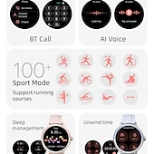 tanie Smartwatche-696 DR03 Inteligentny zegarek 1.27 in Inteligentny zegarek Bluetooth Krokomierz Powiadamianie o połączeniu telefonicznym Rejestrator snu Kompatybilny z Android iOS Damskie Męskie Odbieranie bez