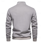 abordables Hoodies et sweatshirts élite pour hommes-Homme Sweat à capuche quart zippé Noir Blanche bleu marine Gris Demi-zip Uni Polyester Occasionnel Athlétique Vêtement Tenue Pulls Capuche Pulls molletonnés manche longue