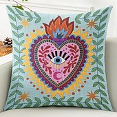 abordables Taies d&#039;Oreiller-Housse de coussin décoratif en forme de cœur 1PC housse de coussin carrée douce pour canapé pour chambre salon canapé chaise