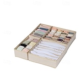 economico Organizzatori di Cassetti per Vestiti-Set di 4 contenitori per calzini e biancheria intima, contenitori portaoggetti in cotone e lino lavabili di alta qualità, organizer per biancheria intima e reggiseni, set per riporre vestiti e
