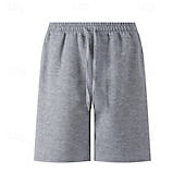 billiga Svett shorts-Herr Atletiska shorts Svett shorts Shorts Sommarshorts Ficka Snörning Elastisk midja Slät Komfort Andningsfunktion Kort Utomhus Sport Klassisk Ledigt Svart Vit