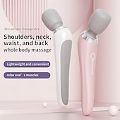 economico Massaggiatori per corpo-Massaggiatore elettrico ultra compatto ricaricabile via USB con vibrazioni ad alta frequenza per il rilassamento totale del corpo collo schiena gambe e lombari