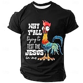 billige T-skjorter med dyreprint-Herre T skjorte Dyr Morsom Crew-hals Klær Grafisk trykk Fest Ferie Kortermet Graphic Mote Kul Daglig