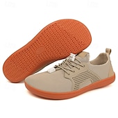 preiswerte Sneaker für Herren-Barfuß-Sneakers aus hellbraunem Strick für Herren – flexibles, bequemes Design mit Schnürverschluss für aktive und lässige Kleidung