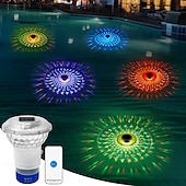 baratos Luzes Subaquáticas-1 peça flutuante solar rgb à prova d&#039;água para piscina, controle remoto para fonte de luz flutuante colorida e variável, luz flutuante para piscina