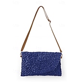 olcso Keresztpántos táskák-női szőtt szalmából készült crossbody táska - boho nyári kuplung állítható vállpánttal strandruhákhoz, üdülőruhákhoz és hétköznapi viseletekhez