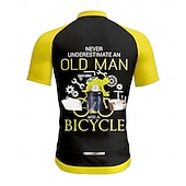 economico Maglie da uomo-Per uomo Maglia da Ciclismo Grafico Geometrico Lettere &amp; Numeri Manica Corta Bicicletta Maglietta Top con 3 tasche posteriori Resistente ai Raggi UV Asciugatura Rapida Cerniera Frontale Strisce