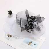 halpa Juhlahatut-naisten hatut headband hiusneula organza fascinator kirkkohattu kukka teejuhlat häähattu