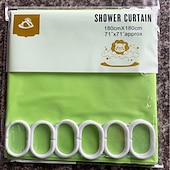 abordables Cortinas de ducha-Cortinas de ducha resistentes a moho cortina de ducha PEVA pesada e impermeable para baño con 12 ganchos plásticos blancos 180cm x 180cm