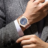 Χαμηλού Κόστους Ρολόγια Quartz-Ρολόι Ανδρικό Πολυτελίας Αδιάβροχο Λαμπερό Εμφάνιση Ημερομηνίας Εβδομάδας Ατσάλινο Ψηφιακό Ρολόι Χεριού Σπορ Σχέδιο