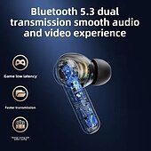 זול אוזניות לטלפון ולעסקים-אוזניות Bluetooth 5.3 חופשיות מדיבור אוזן קליפ סטריאו ENC סינון רעש עבור כושר וטלפונים ניידים