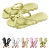 abordables Zapatillas de estar por casa-Zapatillas de Baño Portátiles para Parejas Ligeras EVA Antideslizantes Suaves y Cómodas Suela Plegables Zapatillas para Hombres y Mujeres con Pies Planos