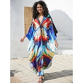 billige Kjoler-Halloween Kjoler Kaftan Stolthet Regnbue Fritid Voksne Dame Halloween Karneval Pride-parade Pride måned Enkle Halloween-kostymer Kle deg opp