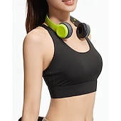 economico Reggiseni sportivi &amp; gilet-Per donna Reggiseno Il giro Top reggiseno Crisscross Back Comodo Traspirante Rete Semplice Sport Abbigliamento sportivo Nero Bianco Yoga Fitness Casuale