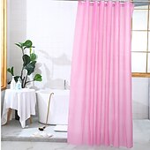 abordables Cortinas de ducha-Cortinas de ducha resistentes a moho cortina de ducha PEVA pesada e impermeable para baño con 12 ganchos plásticos blancos 180cm x 180cm