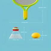 cheap Beach &amp; Outdoor Toys-Badminton Racket Indoor And Outdoor Leisure Sports Tennis Racket Set Interactive Game Activity Toy Educational Toy Round Ball Color Red Or Yellow Random As Birthday Halloween Christmas Gift