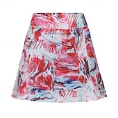 cheap Women&#039;s Skirts &amp; Skorts-US Open Women&#039;s Tennis Skirts with Shorts Print Quick Dry Tennis Golf Badminton Skort Pink Red Blue Tennis Clothing