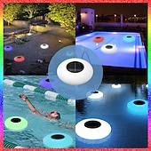 זול נורות תת מימיות-1 יחידה חיצונית סולארית rgb בריכה שלט רחוק עמיד למים, בריכת מזרקה אור 16 גוונים אור נוף צף אור, ארבעה סגנונות לבחירה