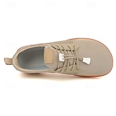 preiswerte Sneaker für Herren-Barfuß-Sneakers aus hellbraunem Strick für Herren – flexibles, bequemes Design mit Schnürverschluss für aktive und lässige Kleidung