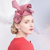 billige Partyhatter-hatter sinamay tallerken lue topp lue slør lue bryllup teselskap elegant bryllup med ren farge hodeplagg hodeplagg