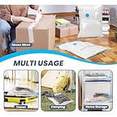 abordables stockage de bagages et de voyage-Sacs de voyage sous vide avec fermeture à pompe, sacs pour vêtements, couvertures, rangement peu encombrant, format cabine, sacs d&#039;emballage de compression pour bagages et valises