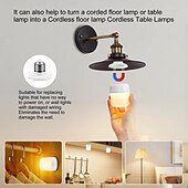 economico Luci del disco-1 pz. Lampada E27 con testa di ricarica magnetica, piccola luce notturna, telecomando staccabile, lampada da comodino, luce da parete, temporizzazione regolabile, interfaccia tipo C.