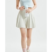 abordables Jupes et skorts pour femmes-Femmes Couleur Unie Jupe décontractée Jupes de tennis Jupes de tennis avec shorts Plissé Poches Latérales Extensible Tennis Le golf Pickleball Bas Noir Ivoire Vert clair Spandex Vêtements de tennis