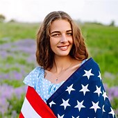  250. rocznica USA Naszyjniki Flaga USA Codzienny Dla dorosłych Męskie Damskie Półpięćsetna rocznica Bal maskowy Dzień Niepodległości Festiwal Wystroić