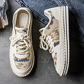 お買い得  メンズスニーカー-織り模様のメンズベージュ＆マルチカラーウォーキングシューズ - カジュアルやバケーションに最適なトレンドスニーカー