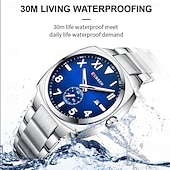 economico Orologi al quarzo-Orologio al quarzo CURREN da uomo grande quadrante di lusso orologio da polso business calendario luminoso impermeabile in acciaio inossidabile