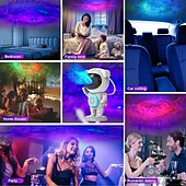 Χαμηλού Κόστους Λαμπτήρας Προβολέα &amp; Προβολέας Λέιζερ-Φώτα Προβολής Αστροναύτη Τηλεχειριστήριο Αστερόφως LED Νυχτερινός Λάμπα Χρωματιστό Φωτισμό Οροφής για Υπνοδωμάτιο Δώρο για Παιδιά