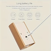 baratos luz do armário-Luzes de parede de movimento de madeira modernas sensor luz noturna usb recarregável lâmpada de parede para entrada escada corredor sala de estar parede varanda decoração 1pc