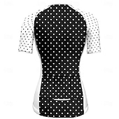 levne Dámské dresy-Dámské Cyklodres Puntíky Krátký rukáv Kolo Tričko Dres se 3 zadními kapsami Horská cyklistika Rychleschnoucí Anatomický design Odvod Prodyšné Sportovní Bílá Žlutá Růžová Oblečení