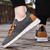 cheap Men&#039;s Sneakers-Men&#039;s Knit Athletic Sneakers – Lightweight Breathable Running and Walking Shoes for Gym, Work and Travel