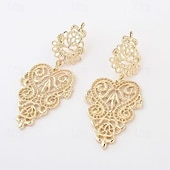 abordables Boucles d&#039;oreilles-Femmes Boucles d&#039;oreilles pendantes Classique Béni Des boucles d&#039;oreilles Bijoux Argent / Noir / Dorée Pour Mariage Travail Quotidien Fiançailles Bal de promo