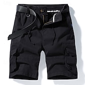 economico Classico-Per uomo Pantaloncini cargo Shorts Pantaloncini Estivi Multi-tasche Tasca con Patta Semplice Comodità Indossabile Lunghezza al ginocchio All&#039;aperto Sport Quotidiano Moda Casual Nero Giallo
