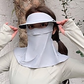 cheap Home Wear-Summer Sunscreen Ice Silk Breathable Mask Anti-ultraviolet Simple Black Glue Brim Eye Protection
