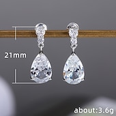 abordables Boucles d&#039;oreilles-Femmes Boucles d&#039;oreilles Poire Goutte Élégant Des boucles d&#039;oreilles Bijoux Blanche / Violet Pour Mariage Soirée 1 Paire